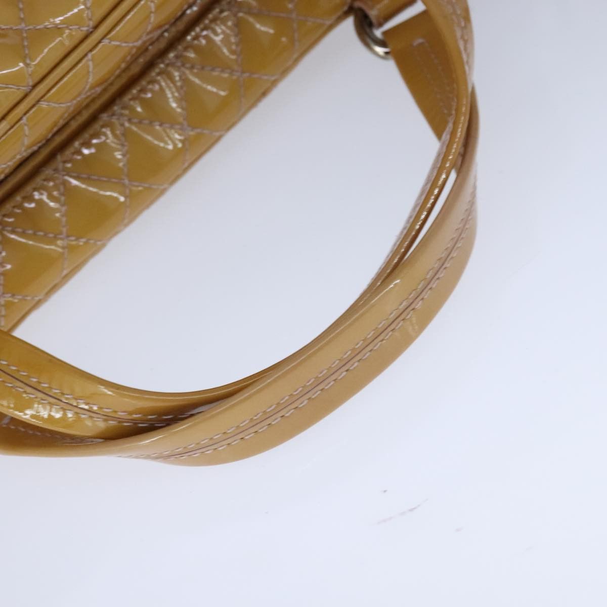 Salvatore Ferragamo Vara Yellow Patent Leather Handbag (Pre-Owned) Size ONE SIZE - 10 Thumbnail