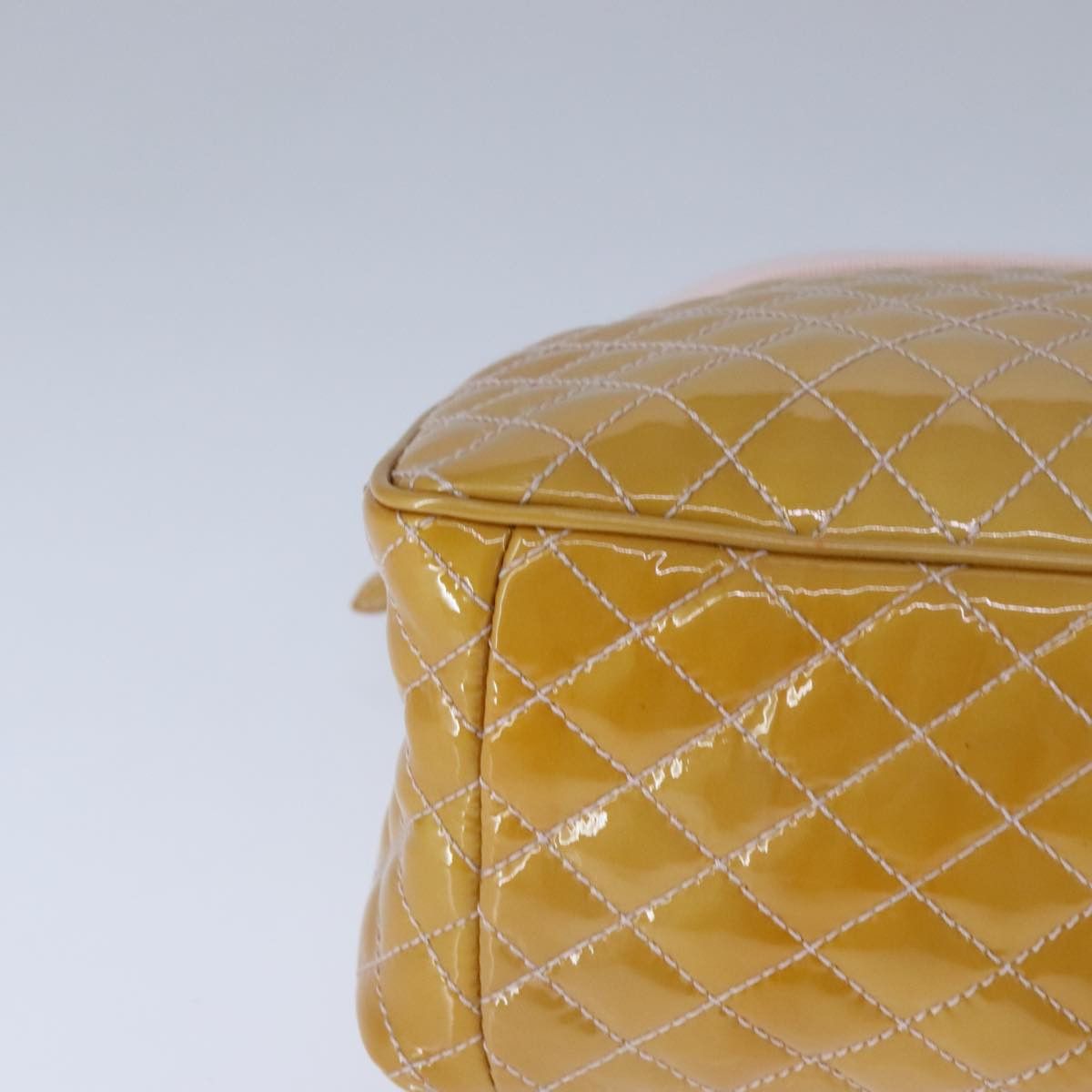Salvatore Ferragamo Vara Yellow Patent Leather Handbag (Pre-Owned) Size ONE SIZE - 6 Thumbnail