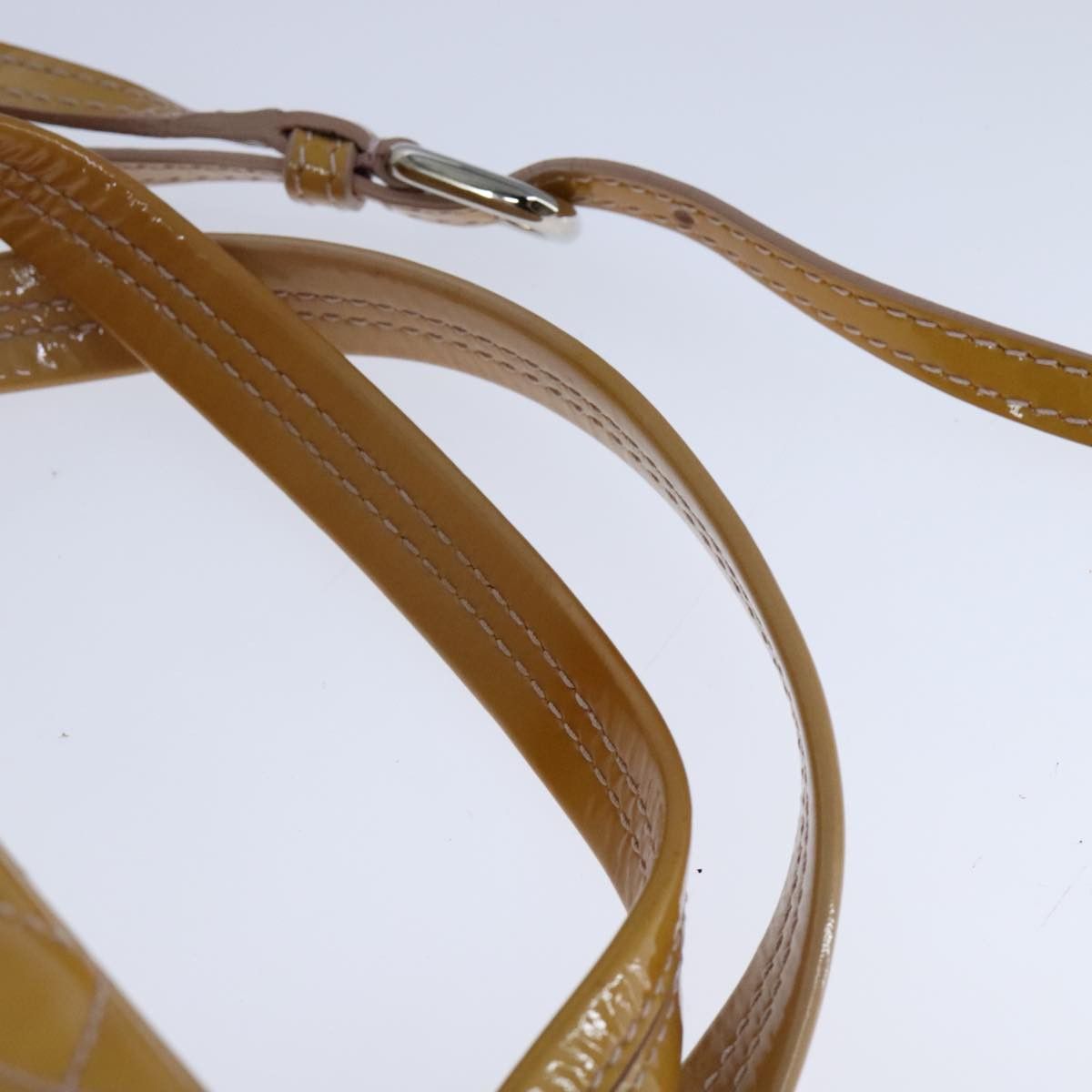Salvatore Ferragamo Vara Yellow Patent Leather Handbag (Pre-Owned) Size ONE SIZE - 11 Thumbnail