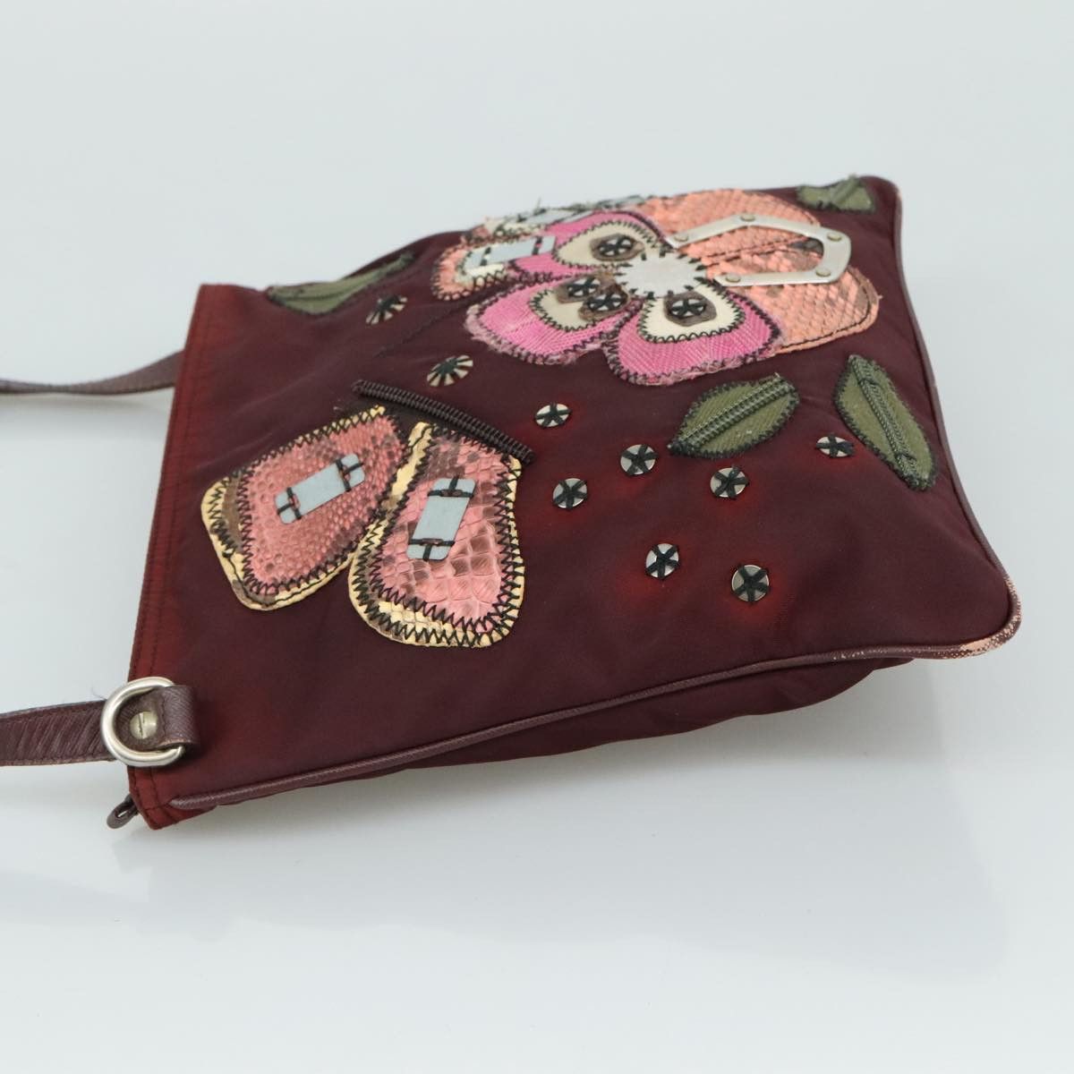 Prada Tessuto Purple Synthetic Shoulder Bag (Pre-Owned) Size ONE SIZE - 4 Thumbnail