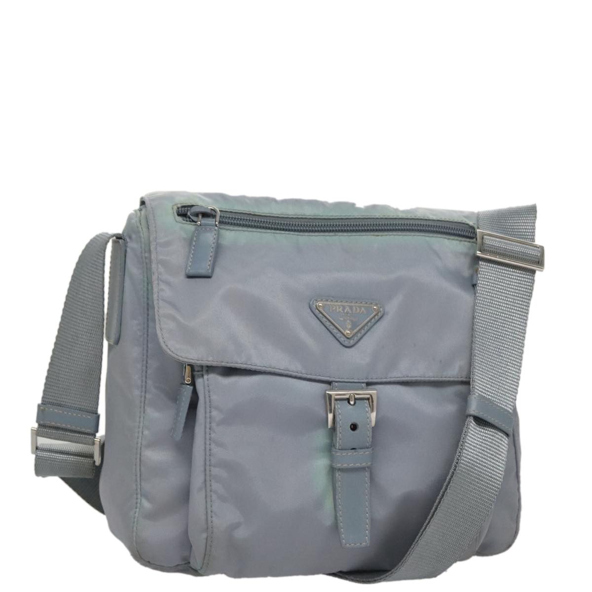 Prada Re-Nylon Blue Synthetic Shoulder Bag (Pre-Owned) Size ONE SIZE - 15 Thumbnail
