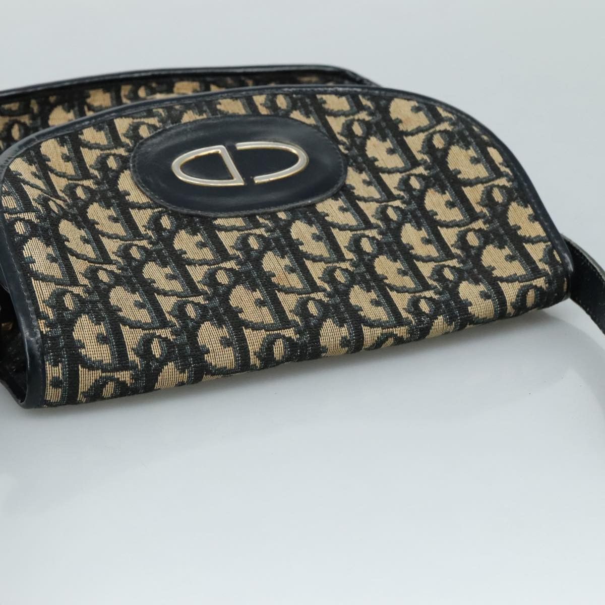 Dior Trotter Navy Canvas Shoulder Bag (Pre-Owned) Size ONE SIZE - 16 Thumbnail