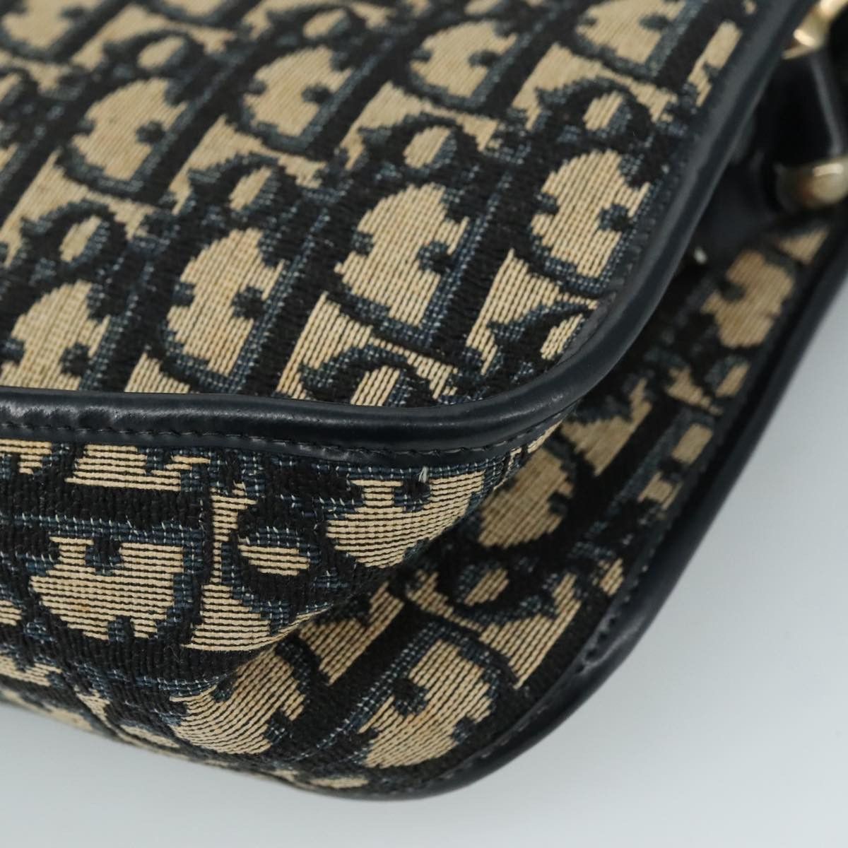 Dior Trotter Navy Canvas Shoulder Bag (Pre-Owned) Size ONE SIZE - 9 Thumbnail