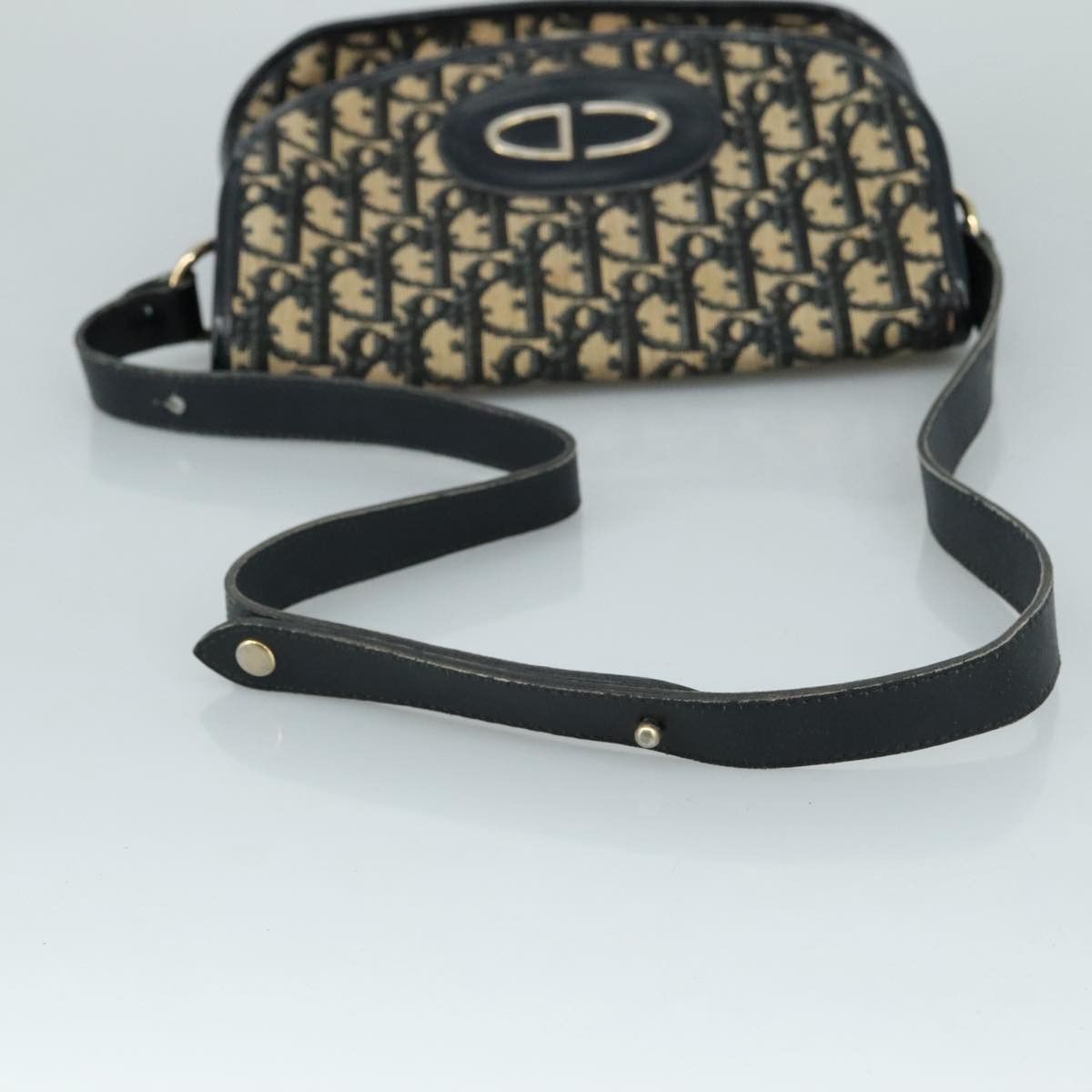 Dior Trotter Navy Canvas Shoulder Bag (Pre-Owned) Size ONE SIZE - 5 Thumbnail