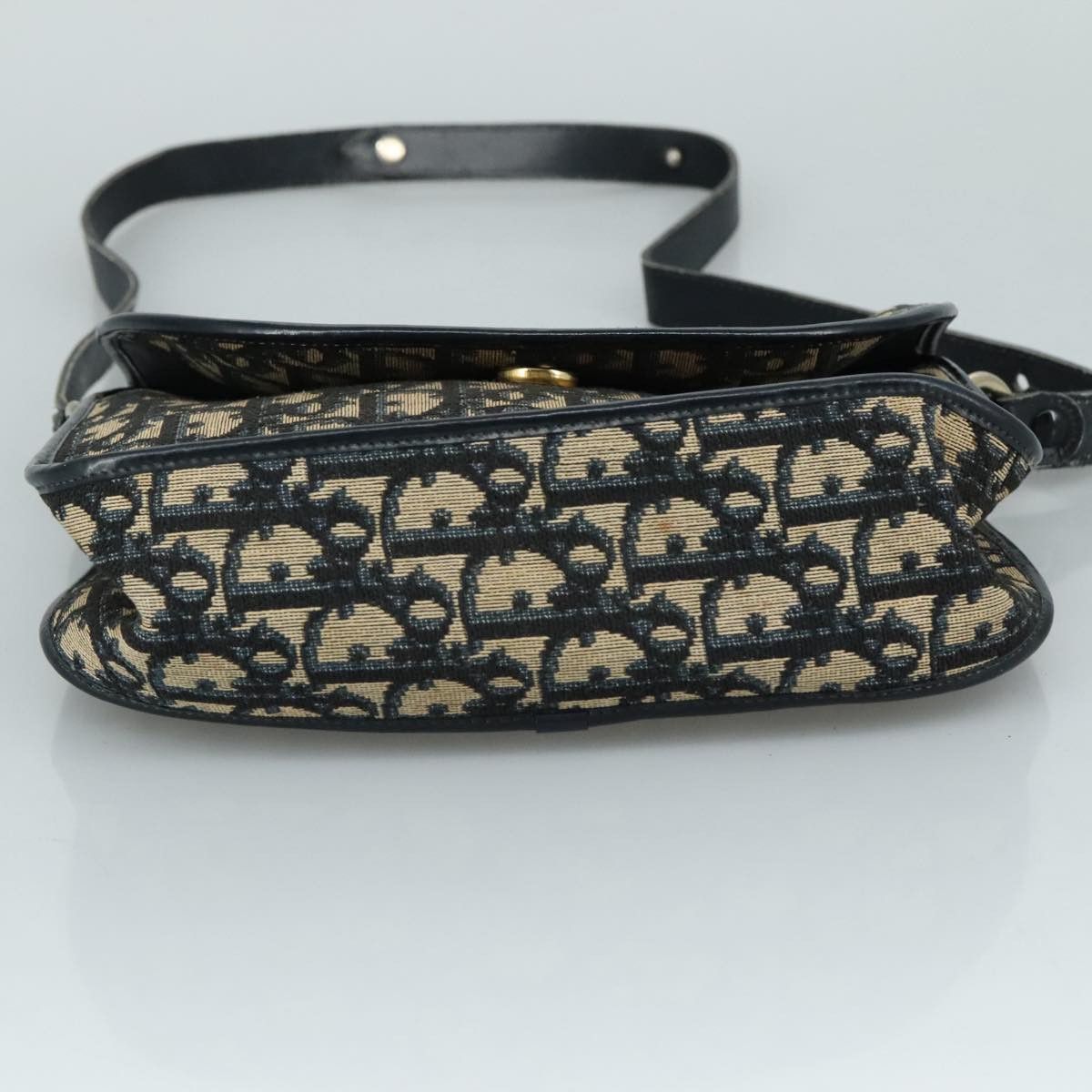 Dior Trotter Navy Canvas Shoulder Bag (Pre-Owned) Size ONE SIZE - 17 Thumbnail