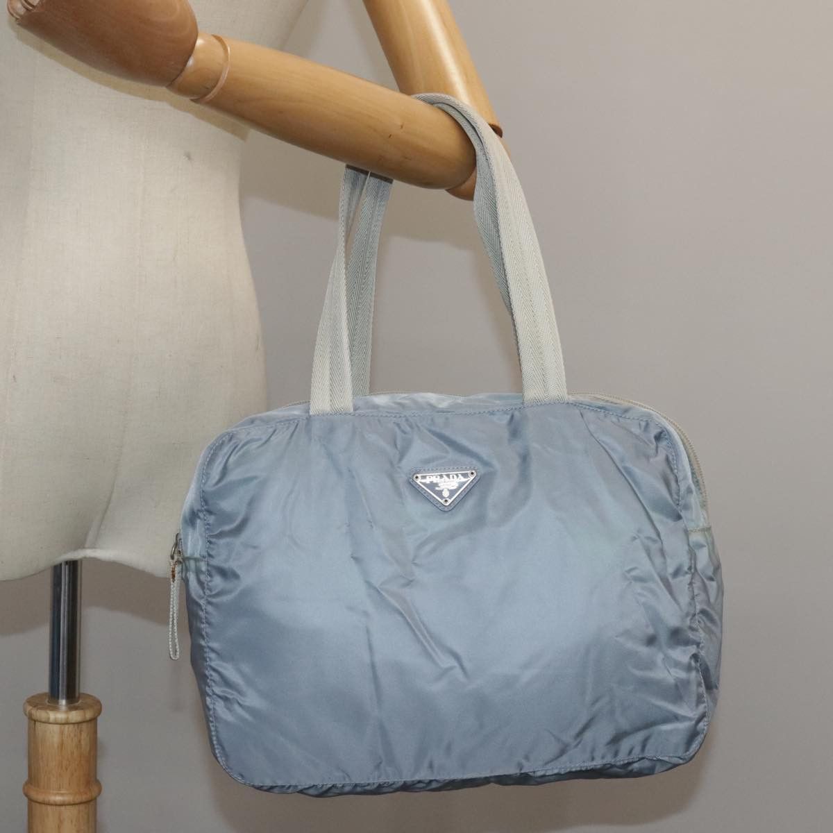 Prada Tessuto Blue Synthetic Handbag (Pre-Owned) Size ONE SIZE - 16 Thumbnail