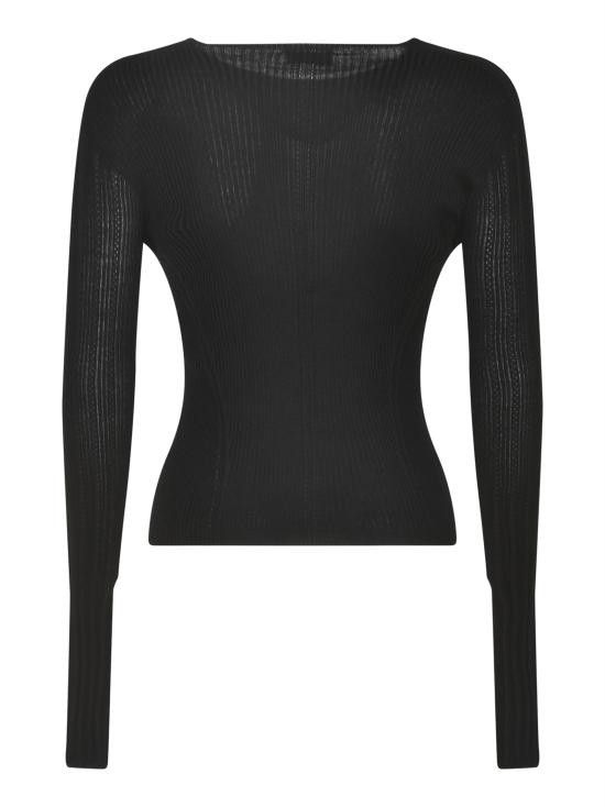 Lanvin LANVIN Women Tops RW PO0048 K004 A24 10 Black Size XS / US 0-2 / IT 36-38 - 3 Thumbnail