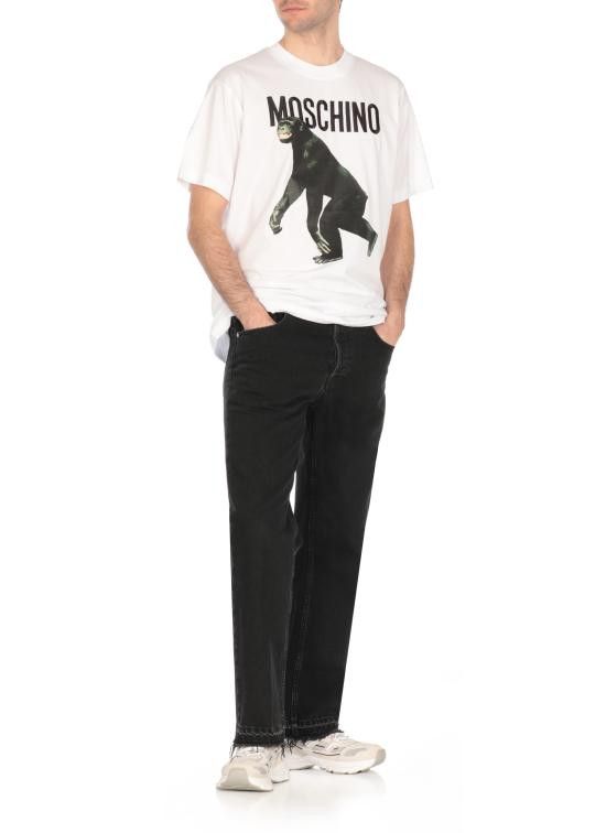 Moschino MOSCHINO Men T-Shirts 0713 02411001 White Size US XS / EU 42 / 0 - 2 Thumbnail
