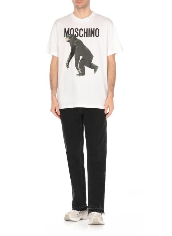 Moschino MOSCHINO Men T-Shirts 0713 02411001 White Size US XS / EU 42 / 0 - 3 Thumbnail