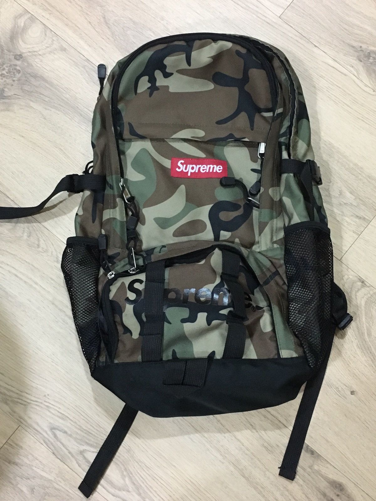 Supreme SUPREME SS15 2015 Denier Cordura Backpack 38th CAMO USED CONDITION Grailed