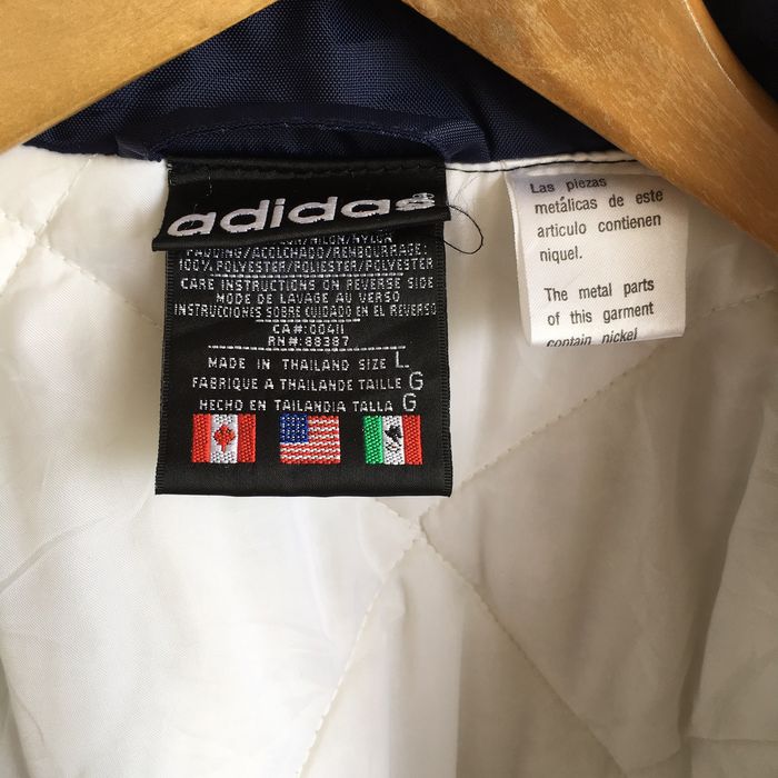 Adidas Vintage 90s ADIDAS Parke Puffer Jacket Striped Sleeve ...
