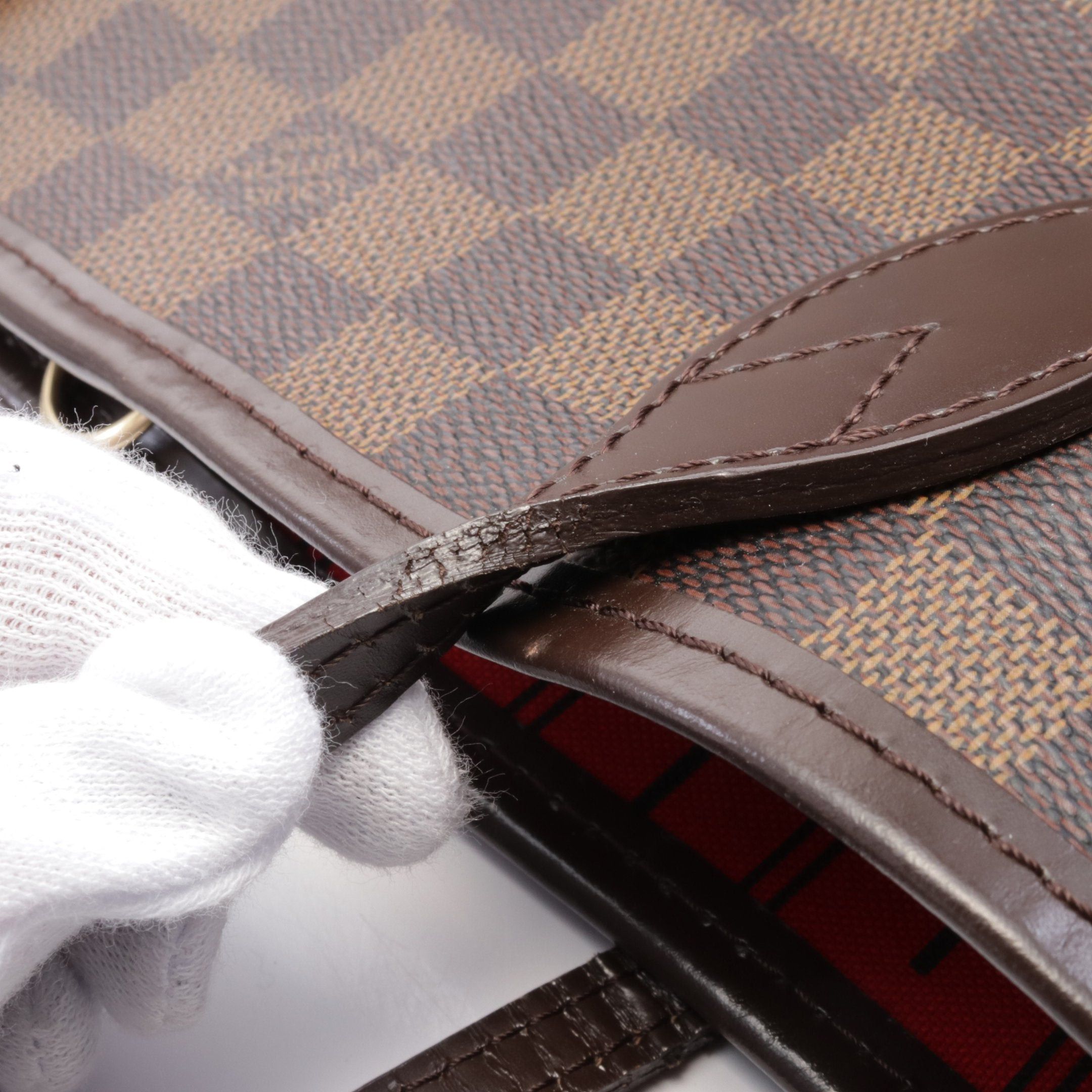 Louis Vuitton Louis Vuitton Neverfull Pm Damier Ebene Handbag Tote Bag Leather Brown Size ONE SIZE - 7 Thumbnail