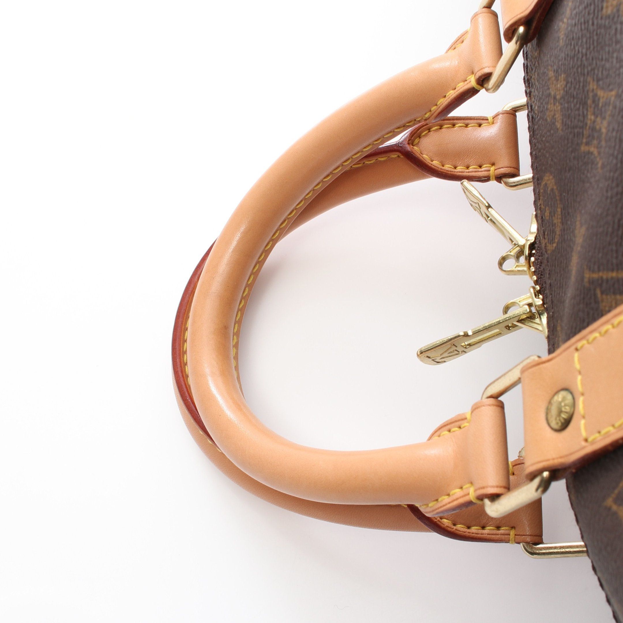 Louis Vuitton Keepall 45 Monogram Boston Bag Leather Brown