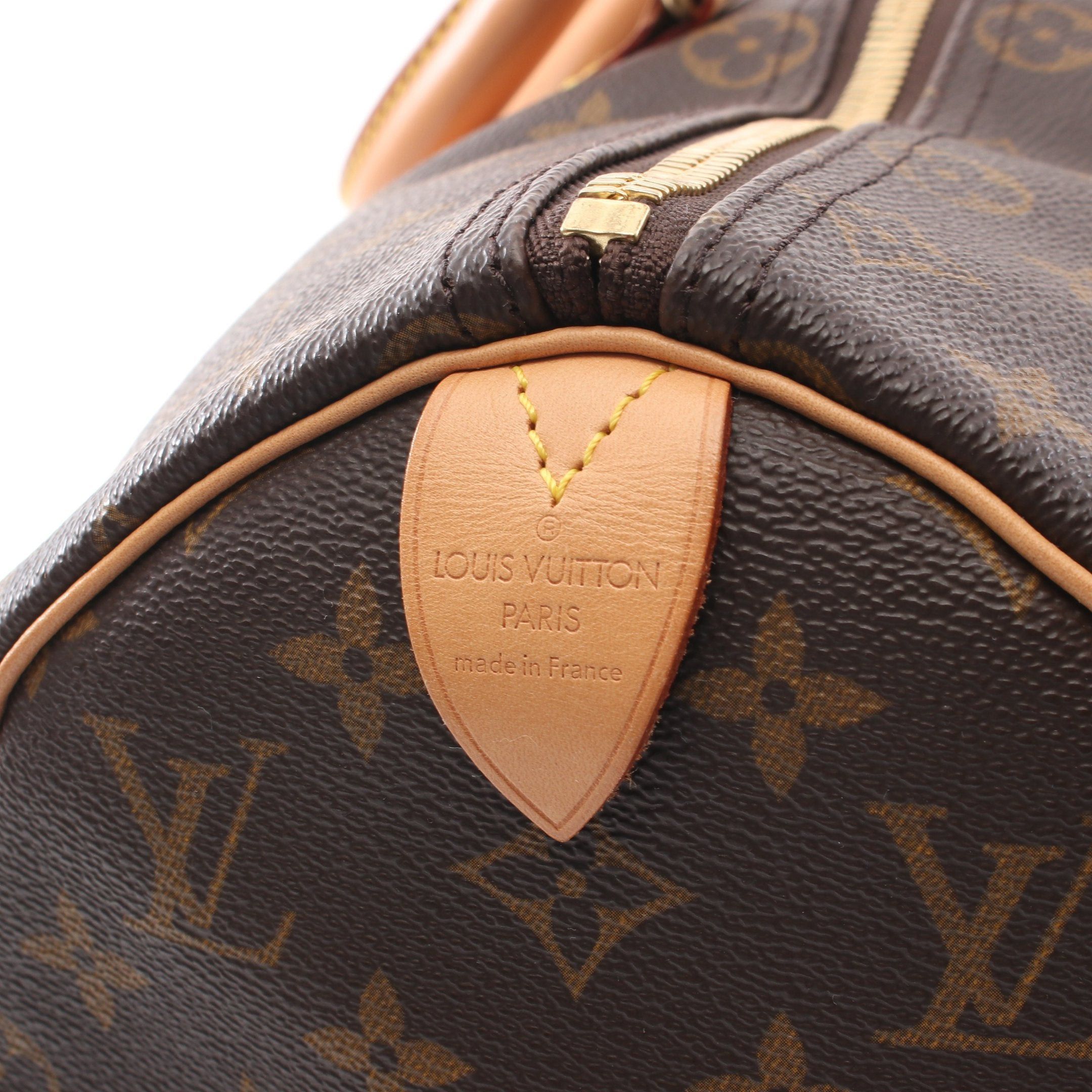 Louis Vuitton Keepall 45 Monogram Boston Bag Leather Brown