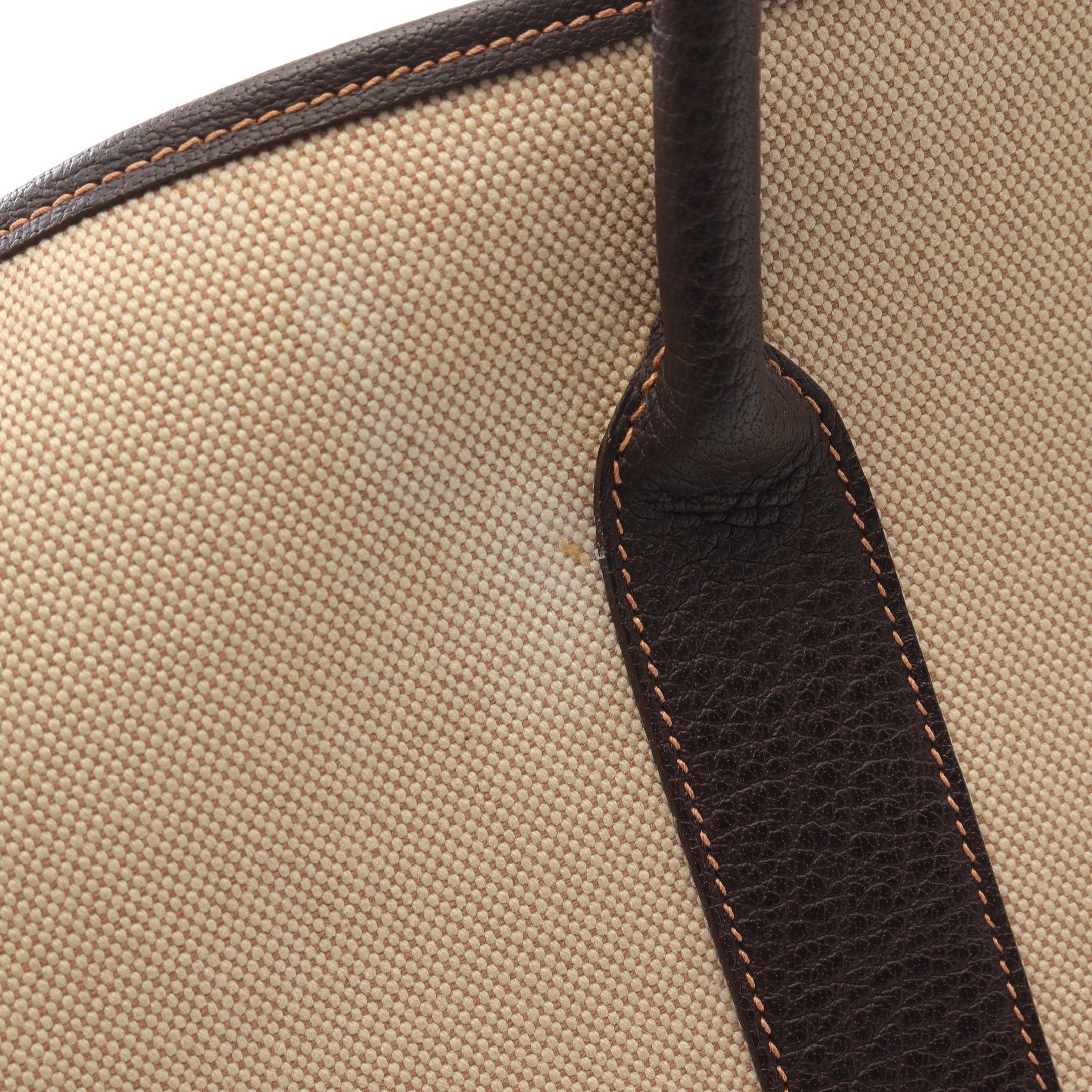 Hermes Hermes Garden Party Pm Marron Handbag Tote Bag Toile Ash Leather Beige Dark Brown Silver Hardware □H Stamp Size ONE SIZE - 9 Thumbnail