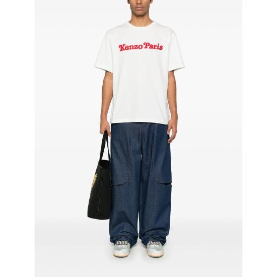Tシャツ・カットソー KENZO Men T Shirts FF55TS5474SG 02 White KENZO VERDY MARKET OVERSIZE TSHIRT OFF WHITE（ケンゾー