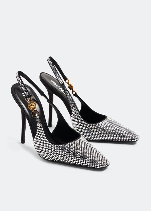 Versace Medusa ‘95 Crystal Slingback Pumps 110mm SIZE 40