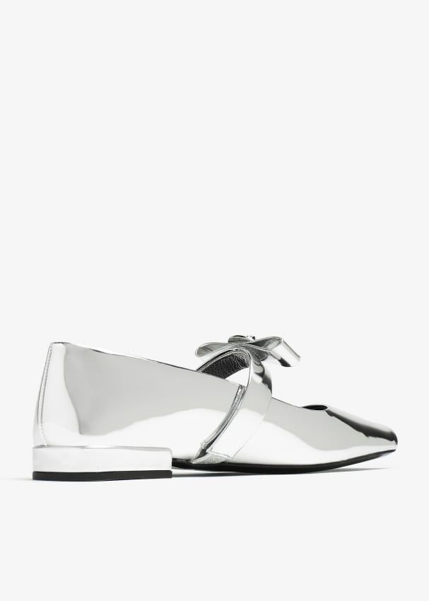 Versace Versace Gianni Ribbon Open Metallic Ballerina Flats SIZE 35 Size ONE SIZE - 2 Thumbnail