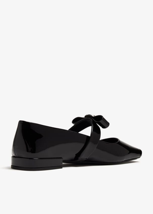 Versace Versace Gianni Ribbon Open Patent Leather Ballerina Flats SIZE 35.5 Size ONE SIZE - 2 Thumbnail