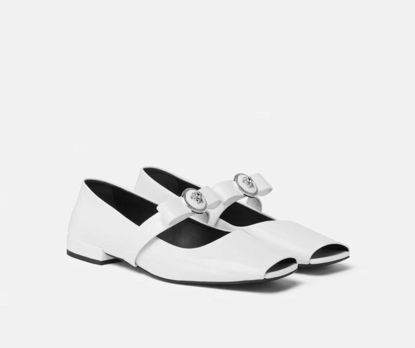 Versace Versace Gianni Ribbon Open Patent Leather Ballerina Flats SIZE 41.5 Size ONE SIZE - 2 Thumbnail