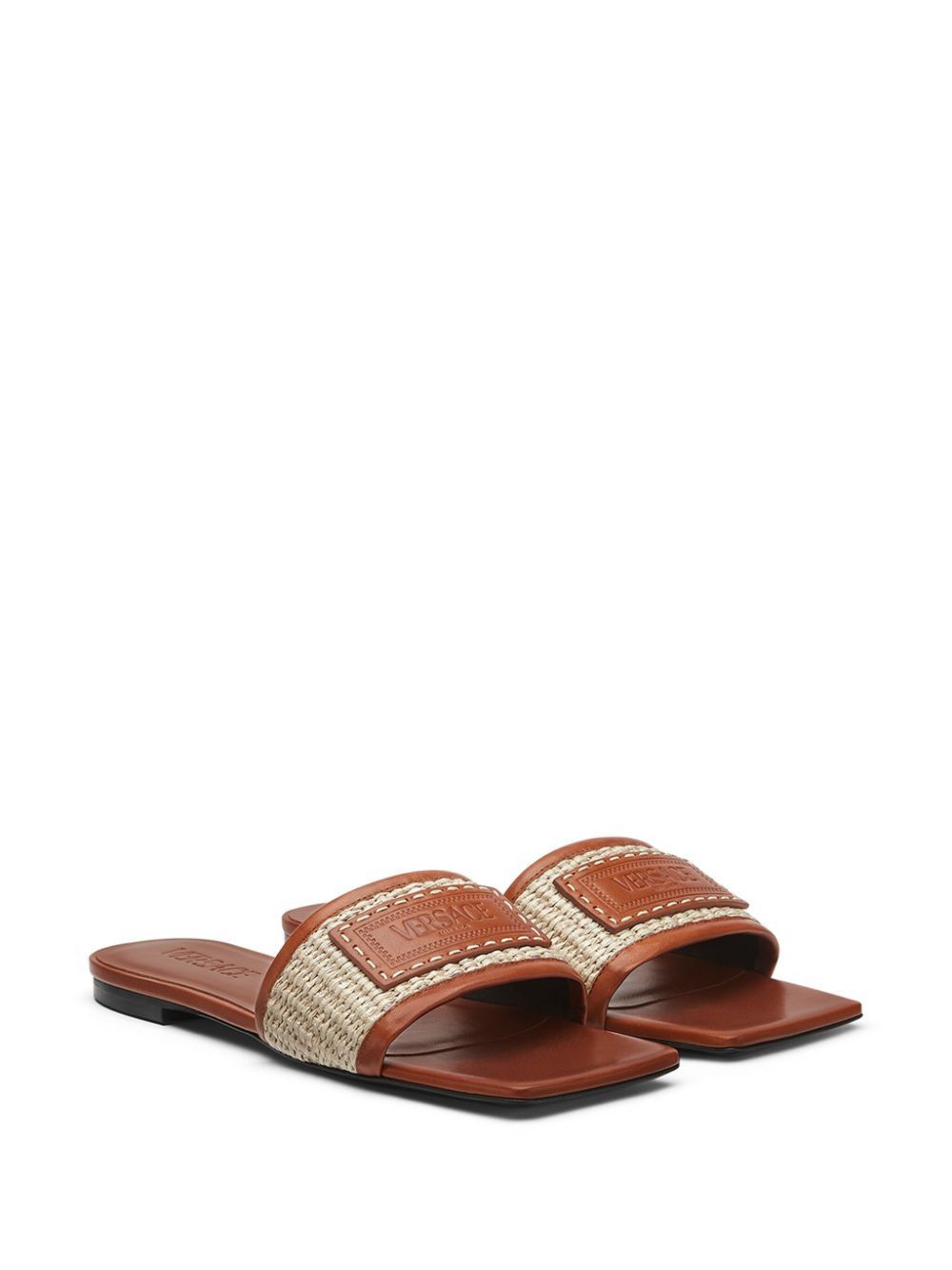 Versace Versace Theia Raffia Slide Sandals SIZE 39 Size ONE SIZE - 2 Thumbnail