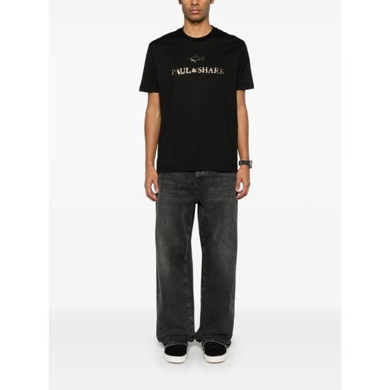 Paul & Shark PAUL & SHARK Men T-Shirts C0P1239 11G BLACK Size US L / EU 52-54 / 3 - 3 Thumbnail