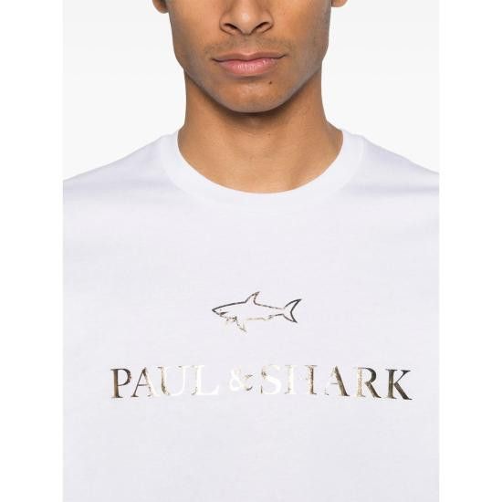 Paul & Shark PAUL & SHARK Men T-Shirts C0P1239 10E WHITE Size US L / EU 52-54 / 3 - 3 Thumbnail