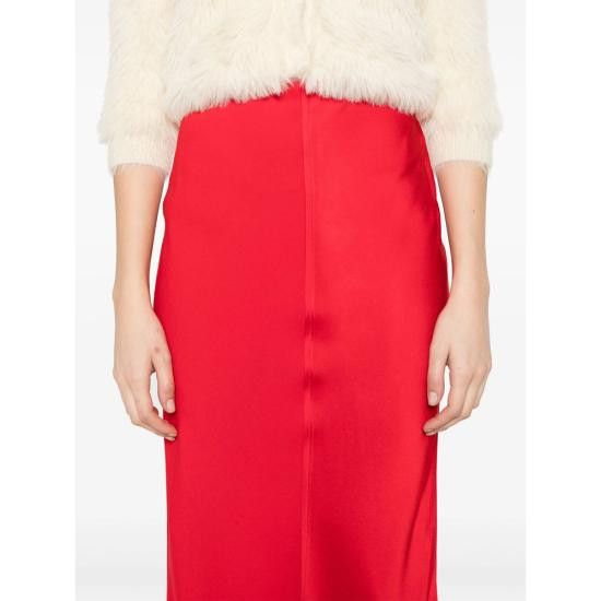AMI AMI Women Mid Skirts FSK266 AC0014 632 RED Size 25" / US 0 / IT 36 - 2 Thumbnail