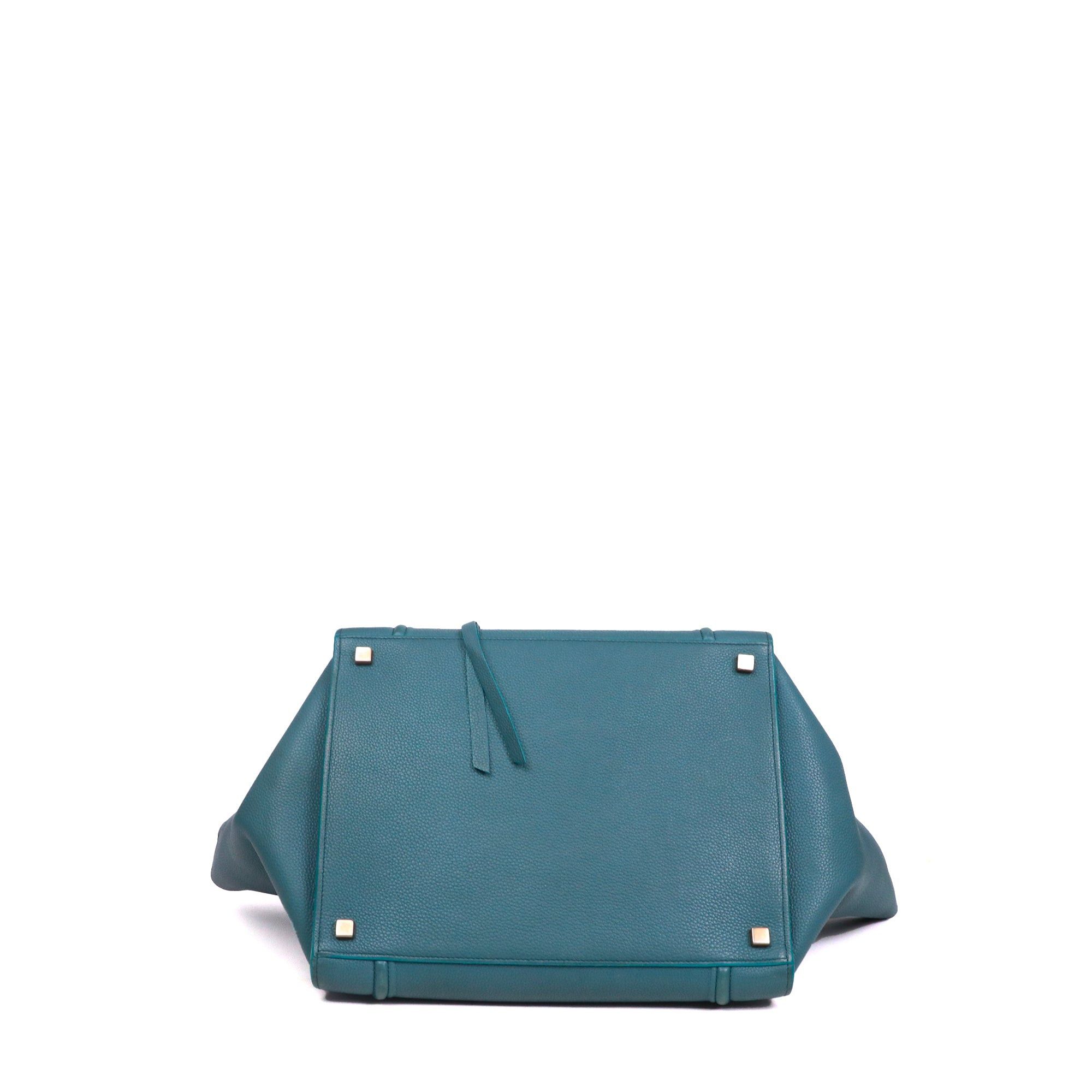 Celine CELINE - Celine Luggage handbag in duck blue leather Size ONE SIZE - 4 Thumbnail