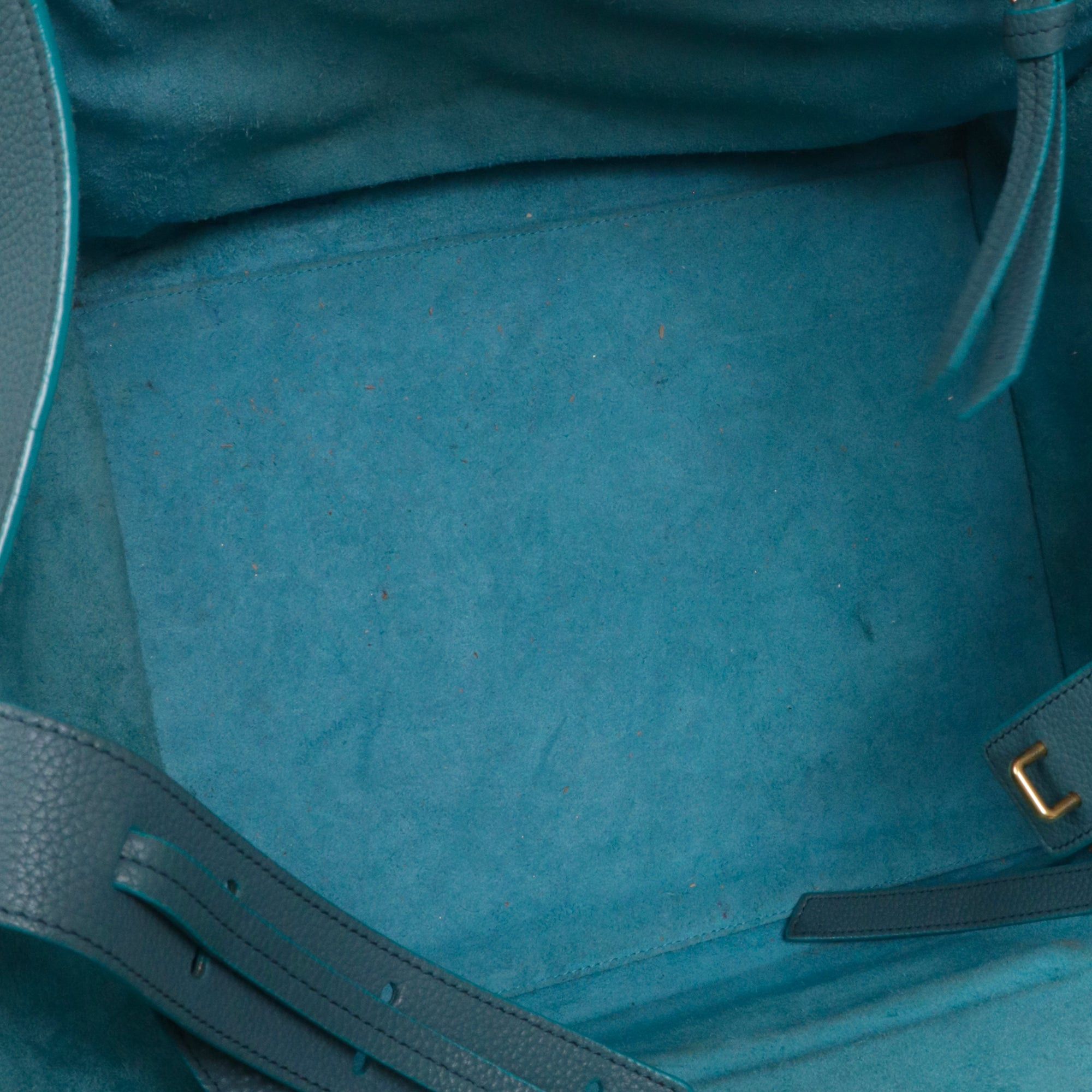 Celine CELINE - Celine Luggage handbag in duck blue leather Size ONE SIZE - 8 Thumbnail