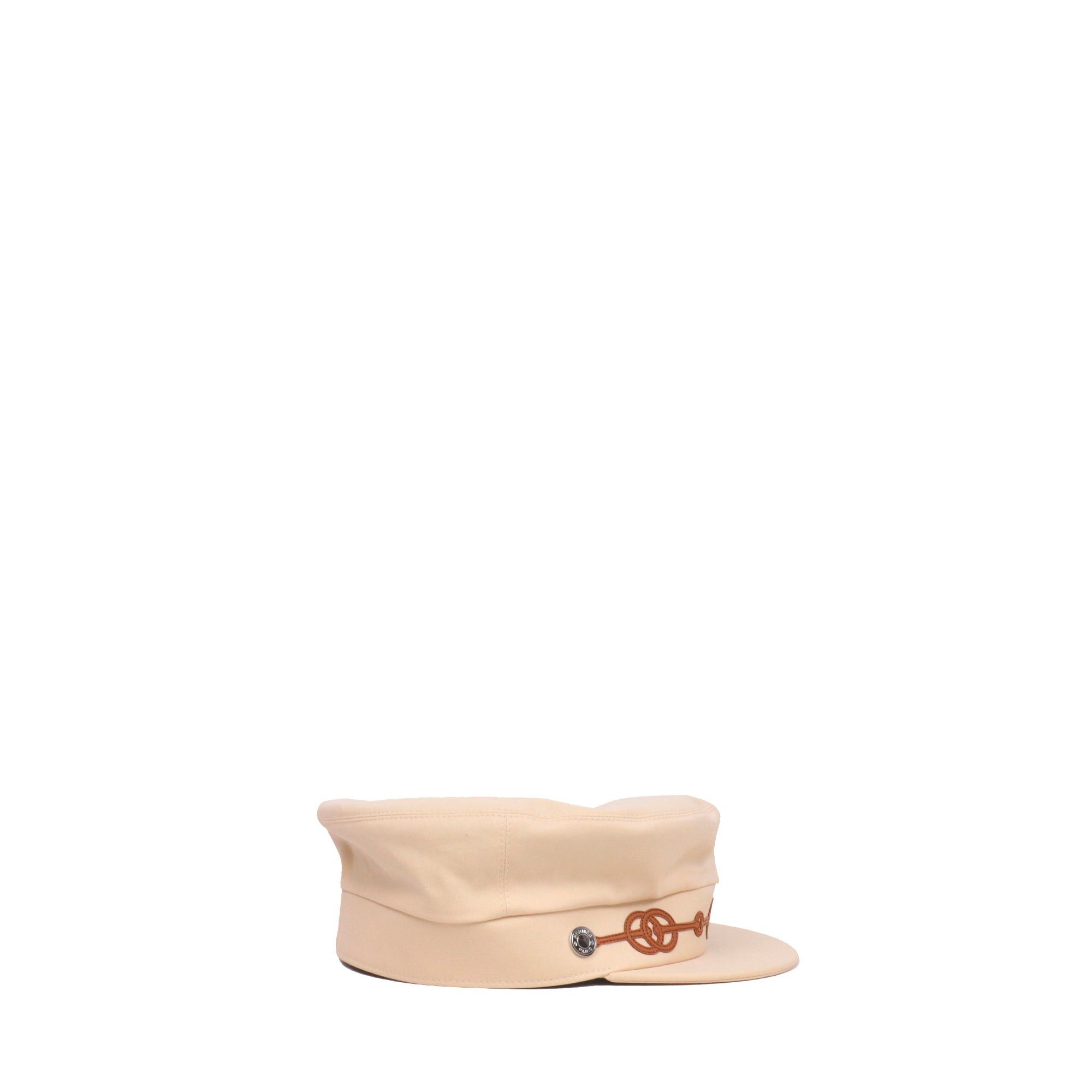 Hermes HERMÈS - Cabourg Cliquetis Hermès cap in cream white cotton (T59) Size ONE SIZE - 2 Thumbnail
