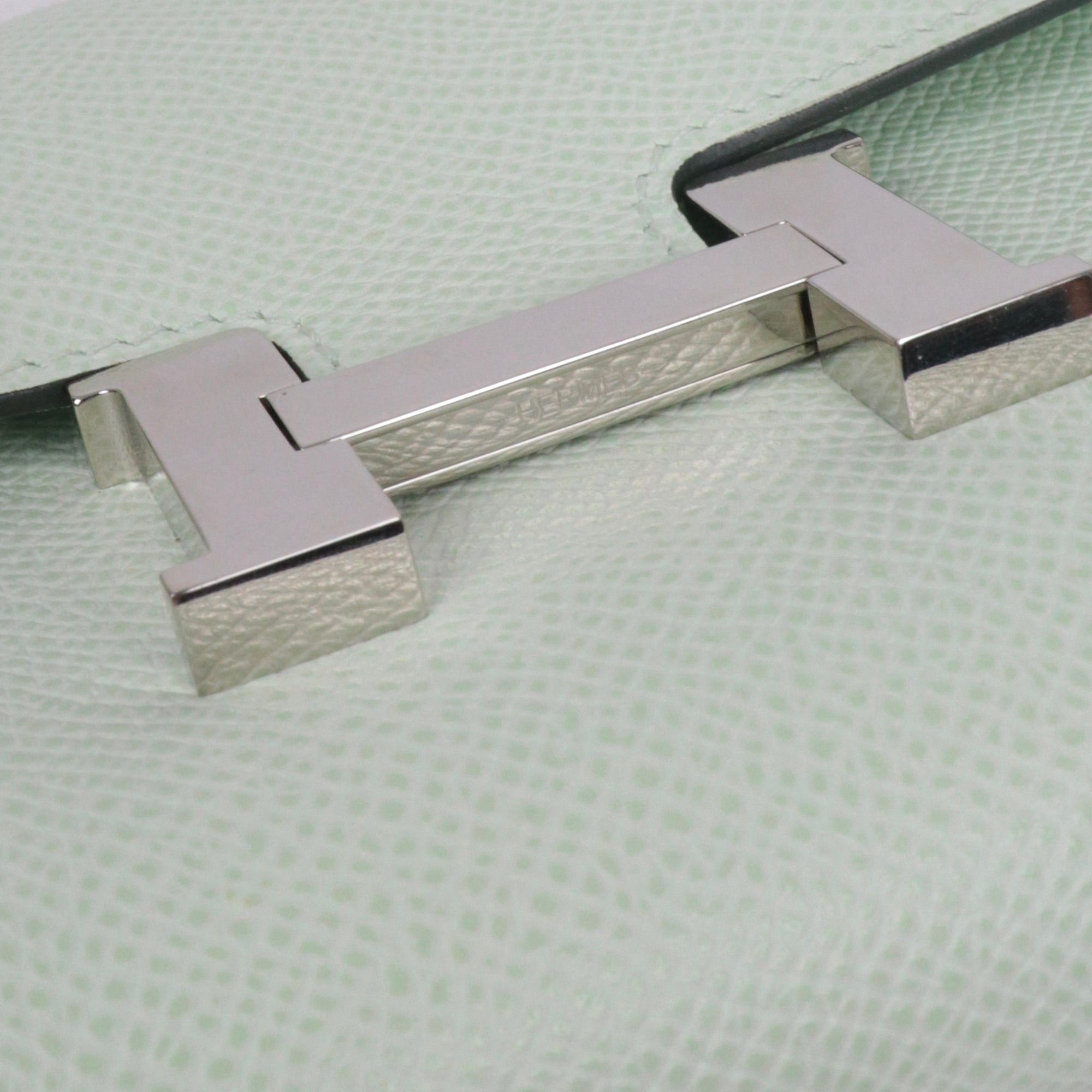 Hermes HERMÈS - Constance To Go Hermès shoulder bag in fizz green epsom leather Size ONE SIZE - 7 Thumbnail