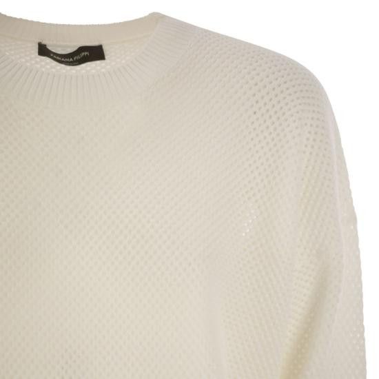 Fabiana Filippi FABIANA FILIPPI Women Sweater MAD265F093 WHITE Size M / US 6-8 / IT 42-44 - 4 Thumbnail