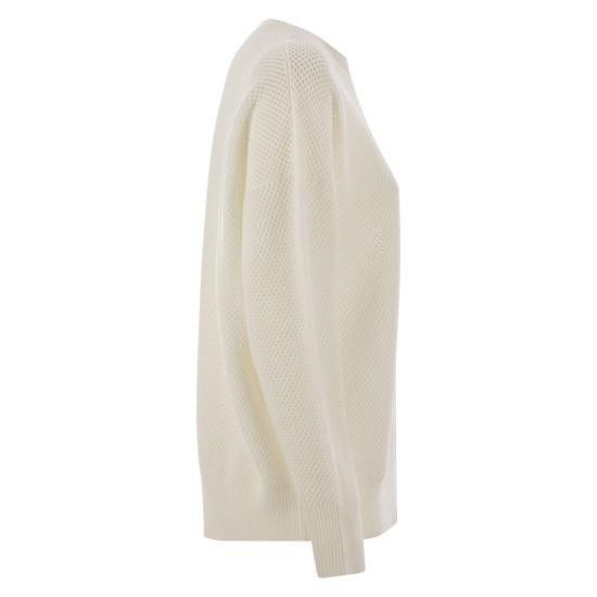 Fabiana Filippi FABIANA FILIPPI Women Sweater MAD265F093 WHITE Size S / US 4 / IT 40 - 3 Thumbnail