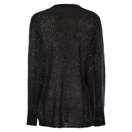 Fabiana Filippi FABIANA FILIPPI Women Sweater MAD265F081 BLACK Size XS / US 0-2 / IT 36-38 - 2 Thumbnail