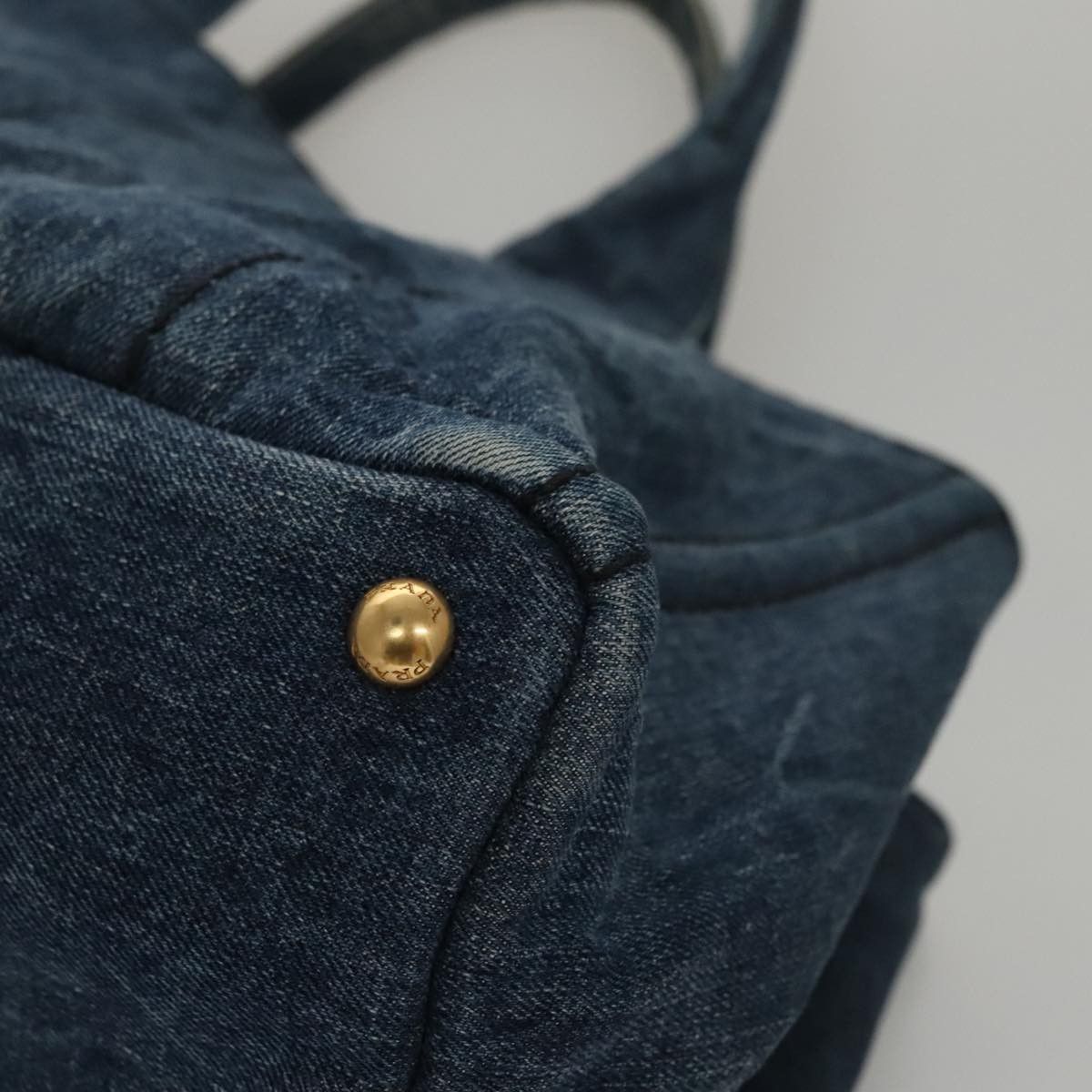 Prada Canapa Blue Denim - Jeans Tote Bag (Pre-Owned) Size ONE SIZE - 17 Thumbnail