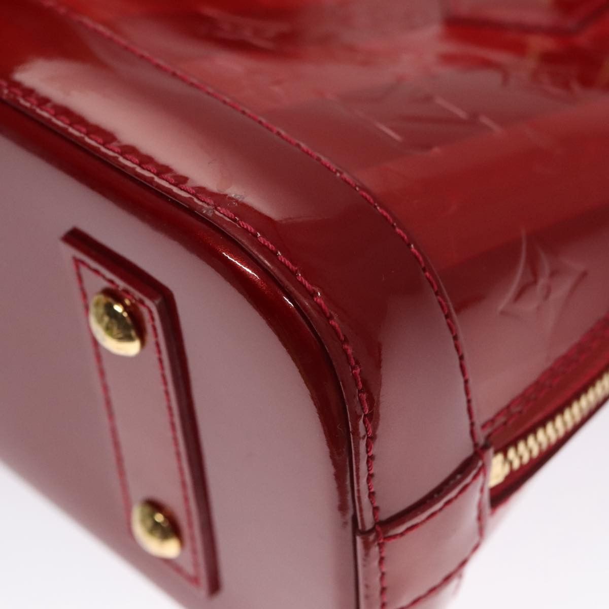 Louis Vuitton Alma Red Patent Leather Handbag (Pre-Owned) Size ONE SIZE - 9 Thumbnail
