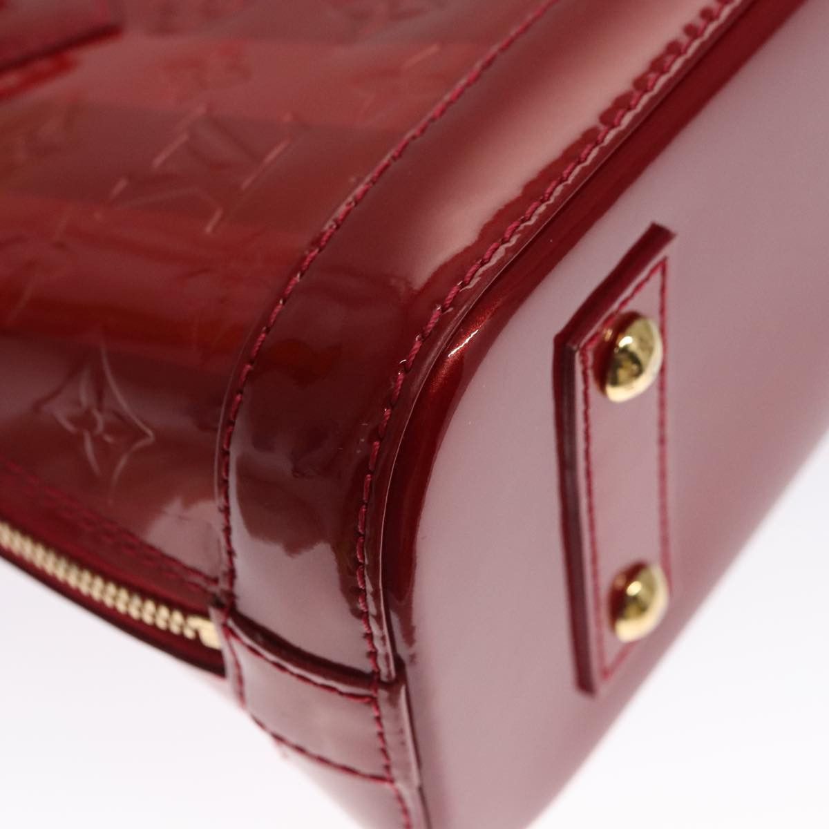 Louis Vuitton Alma Red Patent Leather Handbag (Pre-Owned) Size ONE SIZE - 6 Thumbnail