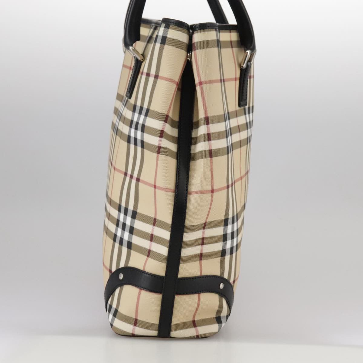 Burberry Nova Check Beige Canvas Tote Bag (Pre-Owned) Size ONE SIZE - 3 Thumbnail