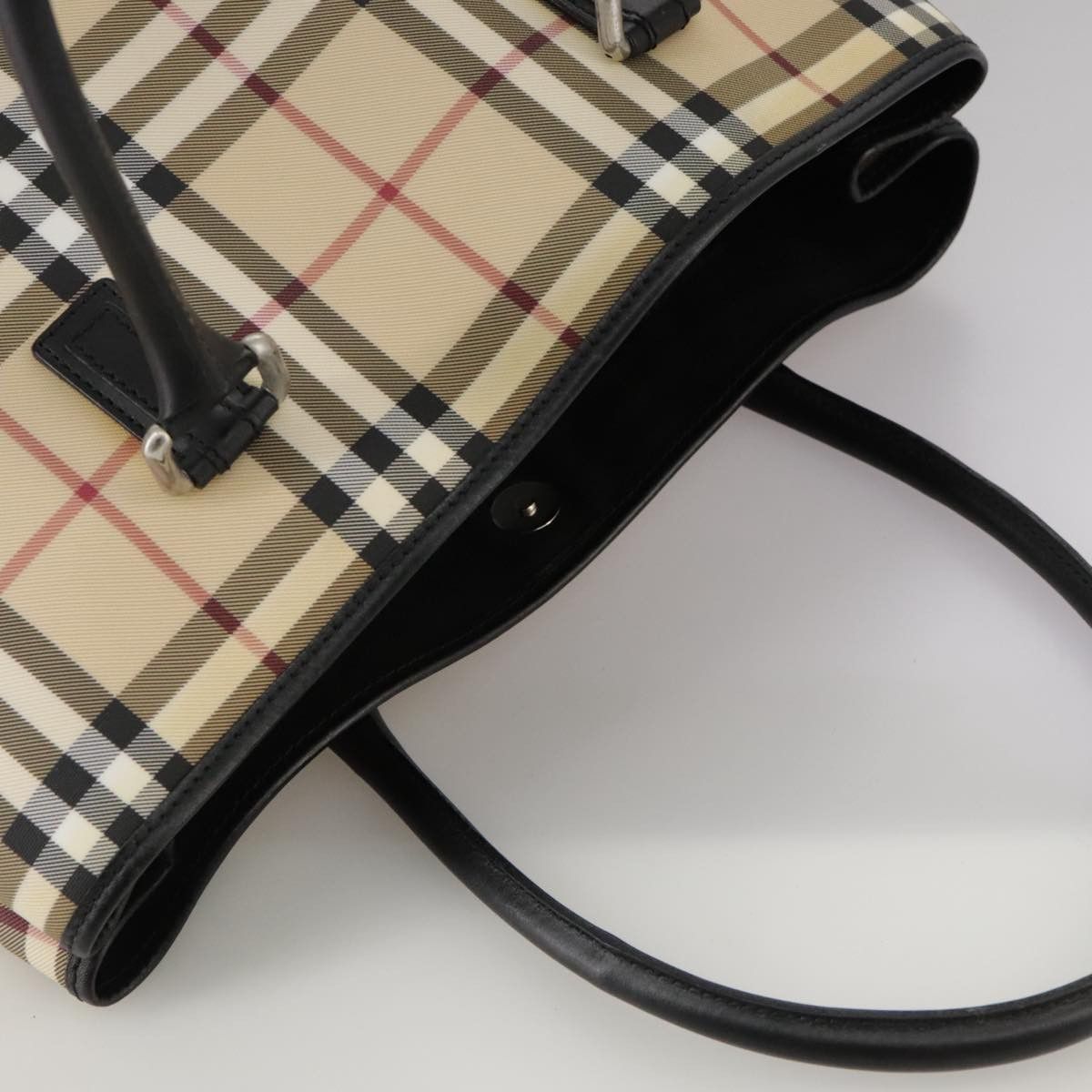 Burberry Nova Check Beige Canvas Tote Bag (Pre-Owned) Size ONE SIZE - 13 Thumbnail