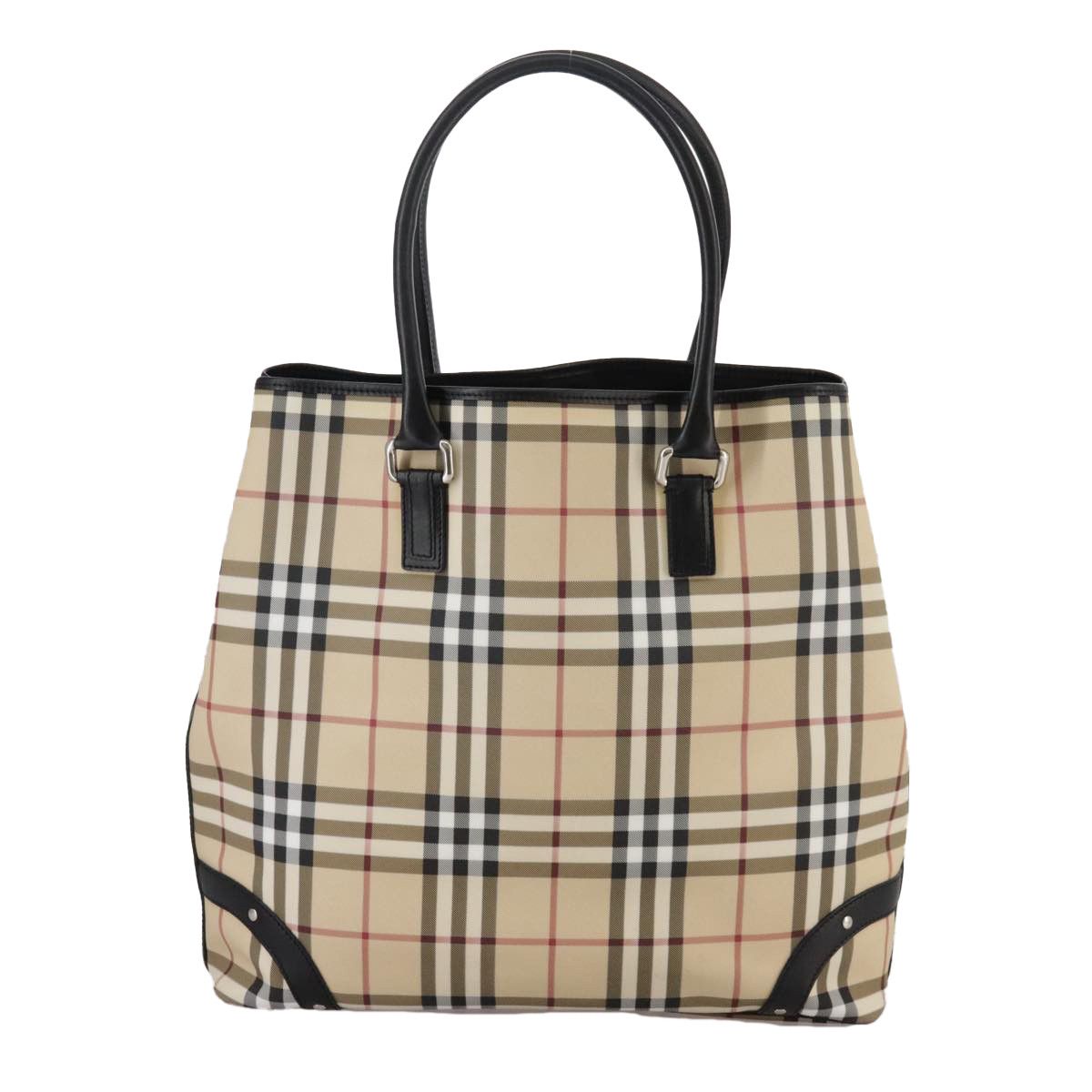 Burberry Nova Check Beige Canvas Tote Bag (Pre-Owned) Size ONE SIZE - 2 Thumbnail