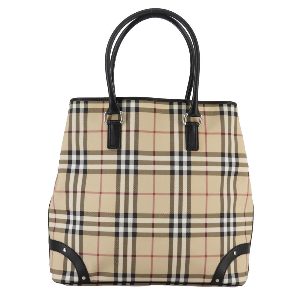 Burberry Nova Check Beige Canvas Tote Bag (Pre-Owned) Size ONE SIZE - 12 Thumbnail