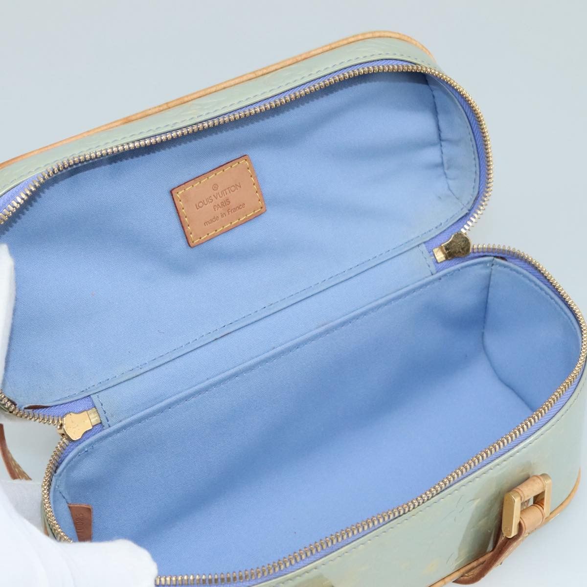 Louis Vuitton Sullivan Blue Patent Leather Handbag (Pre-Owned) Size ONE SIZE - 8 Thumbnail