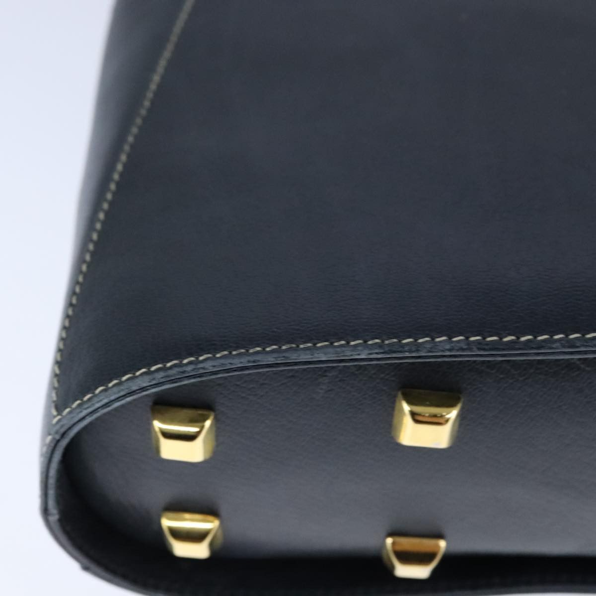 Salvatore Ferragamo Navy Leather Handbag (Pre-Owned) Size ONE SIZE - 9 Thumbnail