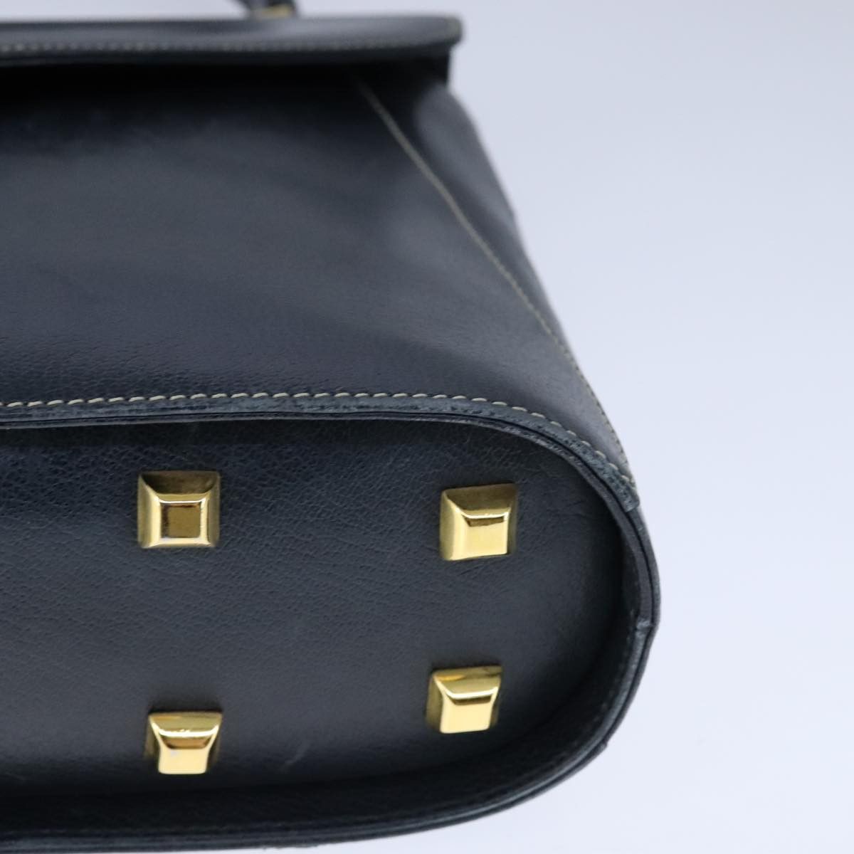 Salvatore Ferragamo Navy Leather Handbag (Pre-Owned) Size ONE SIZE - 8 Thumbnail