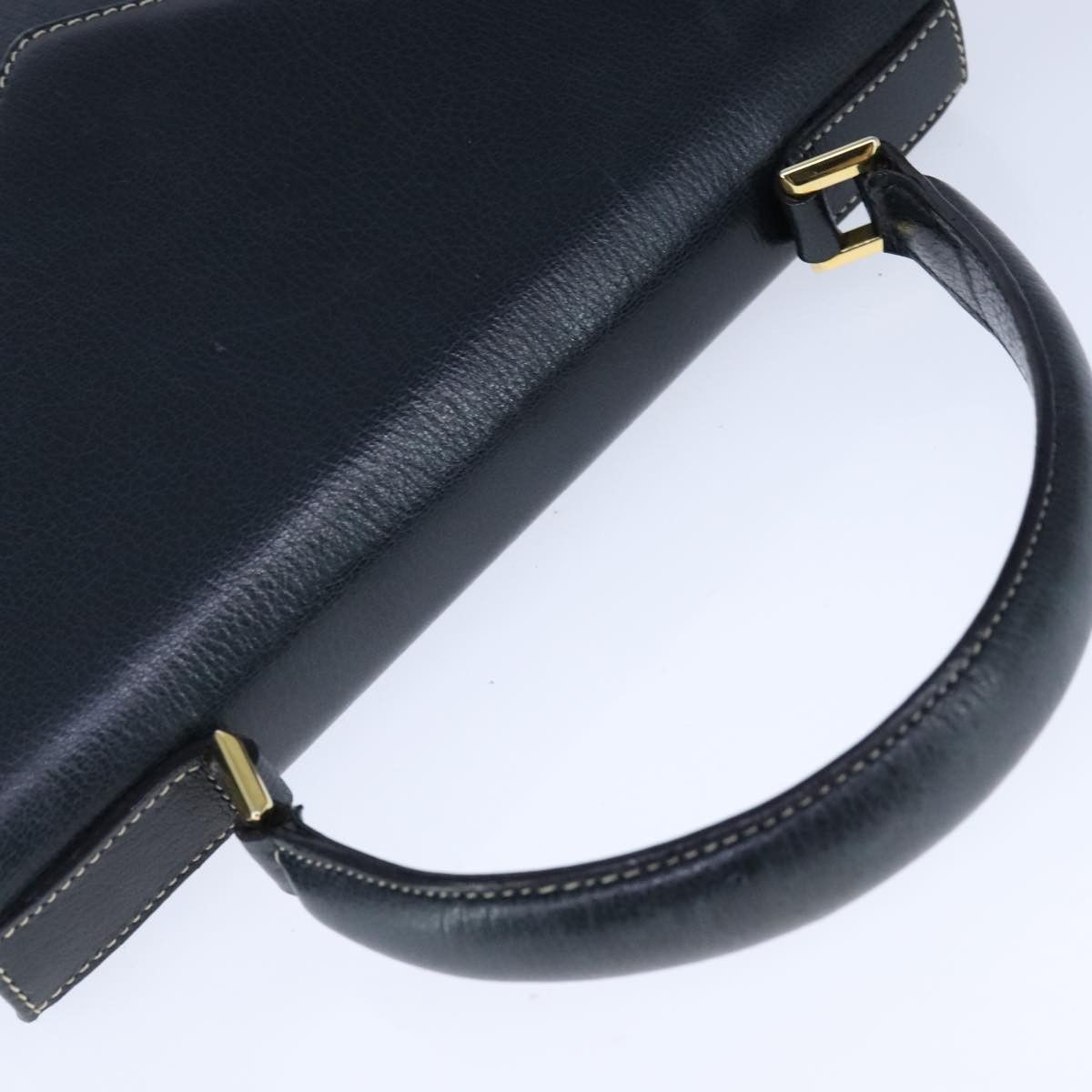 Salvatore Ferragamo Navy Leather Handbag (Pre-Owned) Size ONE SIZE - 5 Thumbnail