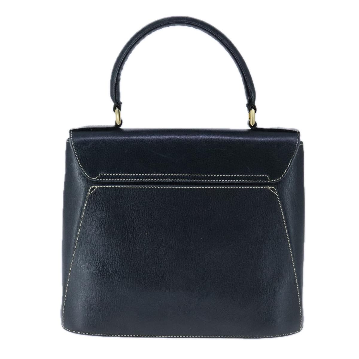 Salvatore Ferragamo Navy Leather Handbag (Pre-Owned) Size ONE SIZE - 2 Thumbnail
