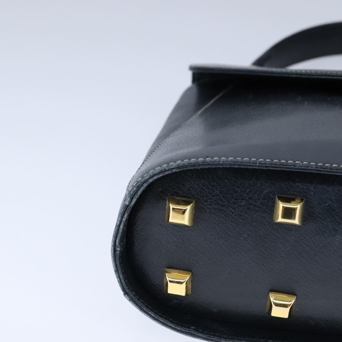 Salvatore Ferragamo Navy Leather Handbag (Pre-Owned) Size ONE SIZE - 7 Thumbnail