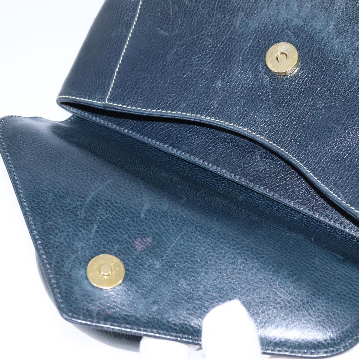 Salvatore Ferragamo Navy Leather Handbag (Pre-Owned) Size ONE SIZE - 17 Thumbnail