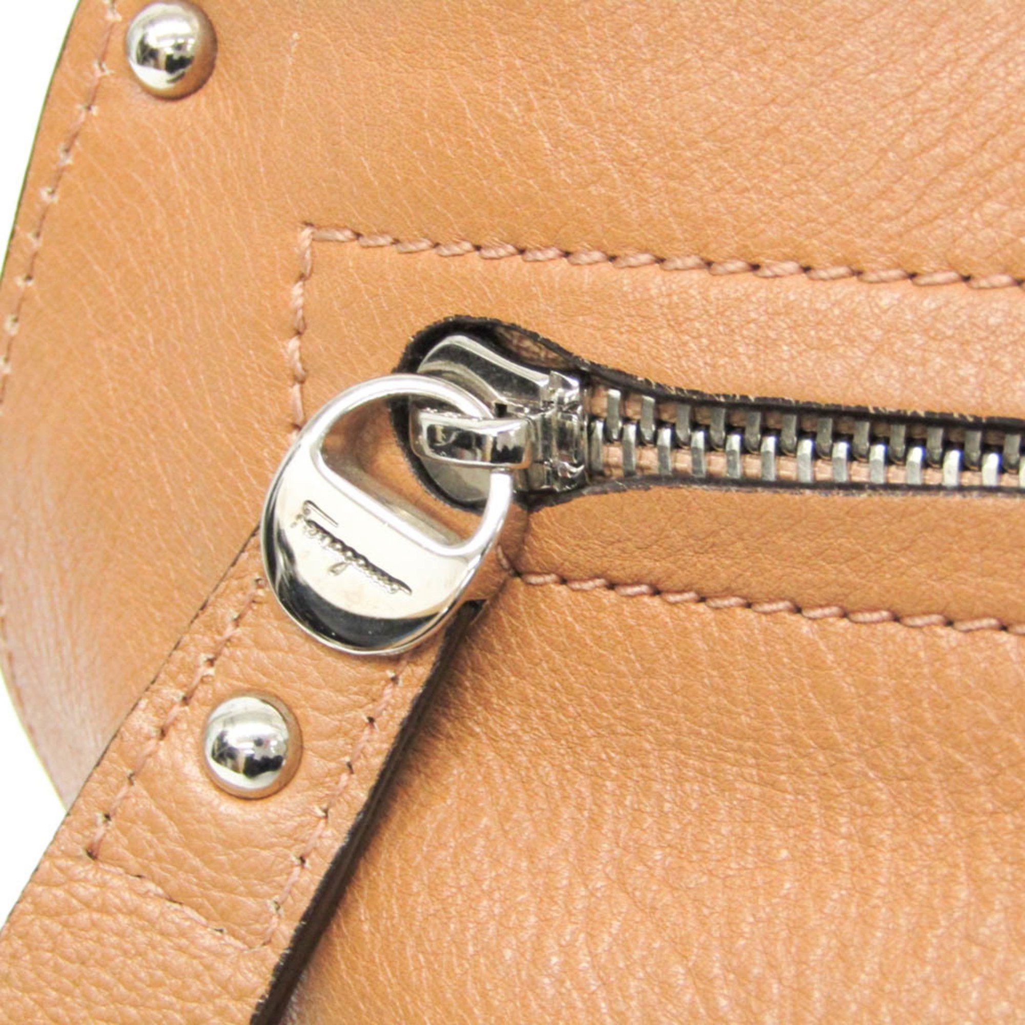 Salvatore Ferragamo Sofia Brown Leather Handbag (Pre-Owned) Size ONE SIZE - 16 Thumbnail